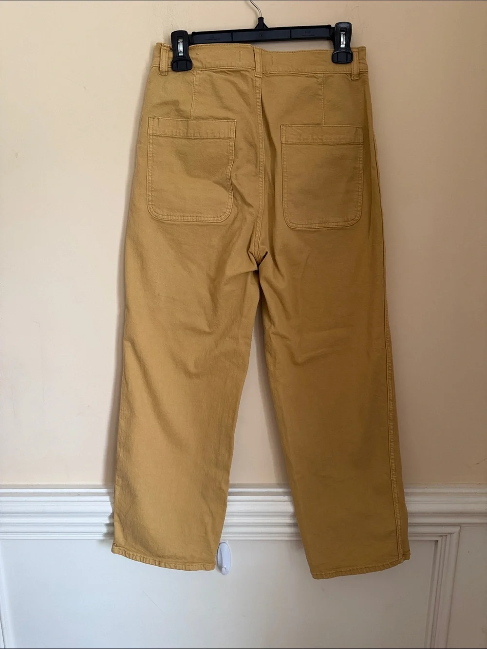 Madewell Emmett Wide-Leg Crop Pants in Mustard Yellow - Size 28 - Picture 6 of 9